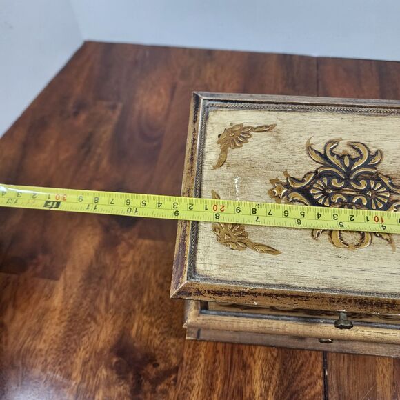 Vintage Florentine Musical Jewelry Box - Picture 11 of 12